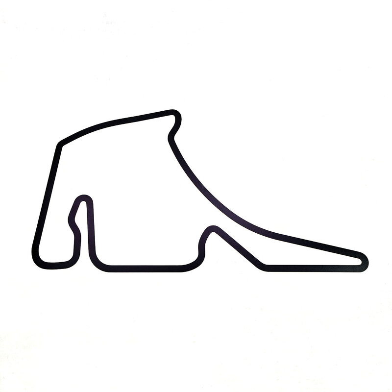 Circuit Hockenheim - Sculpture Murale en Bois (45 cm)